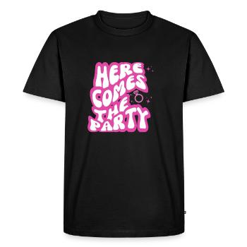 Here comes the Party -team of the bride - Men's Premium Organic T-Shirt - black - Front - Nico (187cm)