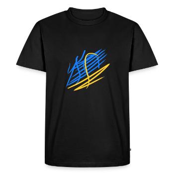 Couleurs ukrainiennes - T-shirt Premium bio Homme - noir - Devant - Nico (187cm)