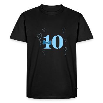 10e anniversaire garçon - T-shirt Premium bio Homme - noir - Devant - Nico (187cm)