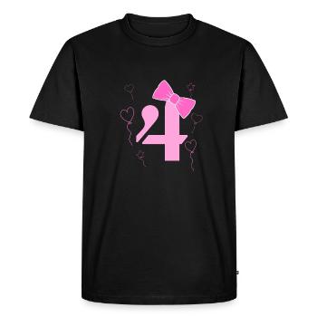 4e anniversaire fille - T-shirt Premium bio Homme - noir - Devant - Nico (187cm)