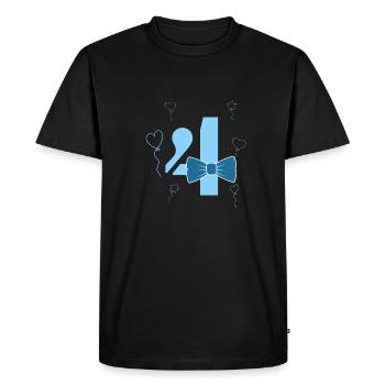 4e anniversaire garçon - T-shirt Premium bio Homme - noir - Devant - Nico (187cm)