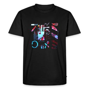 Extraits de journaux Albums Magazines Code alphabet - T-shirt Premium bio Homme - noir - Devant - Nico (187cm)