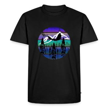 Bat in cool evening mood - Men's Premium Organic T-Shirt - black - Front - Nico (187cm)