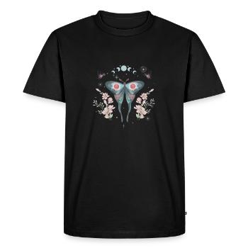 Magic Moon Butterfly - Men's Premium Organic T-Shirt - black - Front - Nico (187cm)