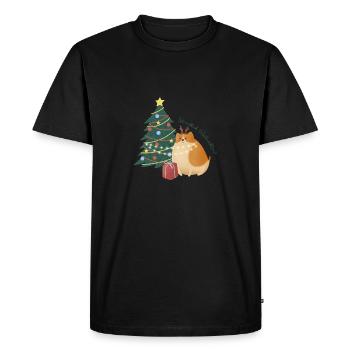 Noël est-il enfin arrivé? - T-shirt Premium bio Homme - noir - Devant - Nico (187cm)