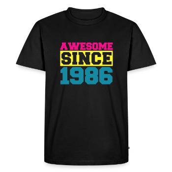 Awesome since 1986. Funny gift men women birthday - T-shirt Premium bio Homme - noir - Devant - Nico (187cm)