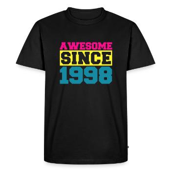 Awesome since 1998. Funny gift men women birthday - T-shirt Premium bio Homme - noir - Devant - Nico (187cm)