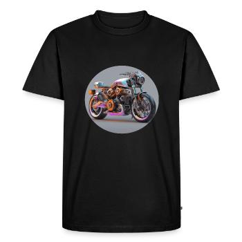 V Twin art - Men's Premium Organic T-Shirt - black - Front - Nico (187cm)
