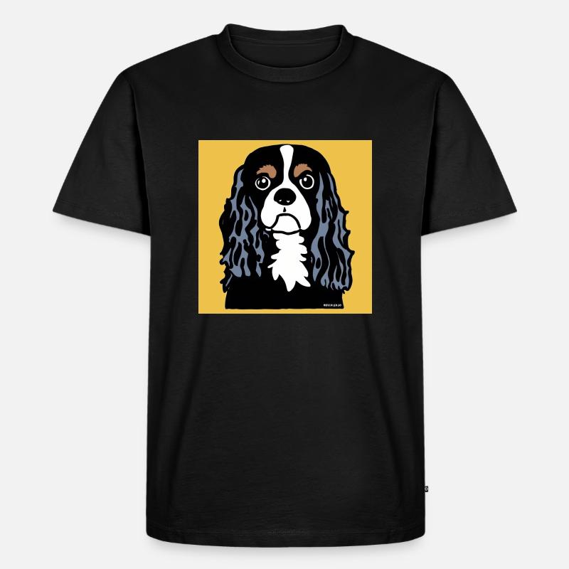 Cavalier King Charles Spaniel Doodle - Männer Premium Bio T-Shirt - Schwarz