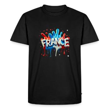 France-Style - Men's Premium Organic T-Shirt - black - Front - Nico (187cm)