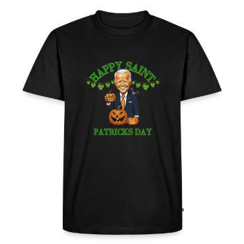 Funny Confused Joe Biden Image Wrong Holiday Shirt - Men's Premium Organic T-Shirt - black - Front - Nico (187cm)