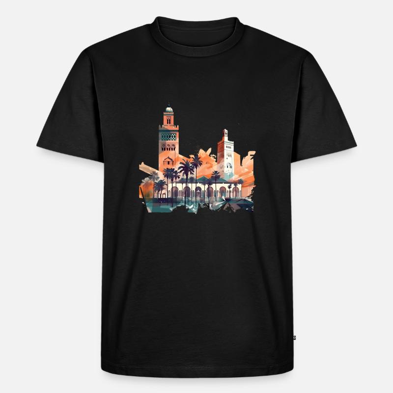 Marrakesch hat eine Geschichte - Männer Premium Bio T-Shirt - Schwarz