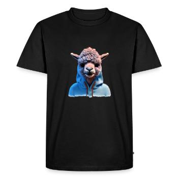Alpaca breeder alpaca wears sweater alpaca fan - Men's Premium Organic T-Shirt - black - Front - Nico (187cm)