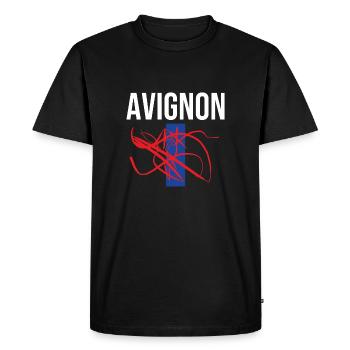 Artistic Avignon Souvenir South of France - Men's Premium Organic T-Shirt - black - Front - Nico (187cm)