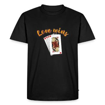 Reine Roi - T-shirt Premium bio Homme - noir - Devant - Nico (187cm)