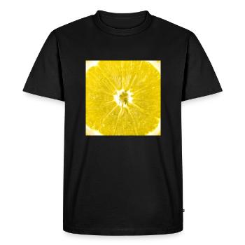 Slice of lemon - Men's Premium Organic T-Shirt - black - Front - Nico (187cm)