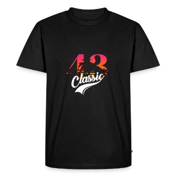Vintage 1943-43rd anniversary - Men's Premium Organic T-Shirt - black - Front - Nico (187cm)