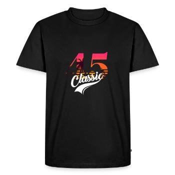Vintage 1945-45th anniversary - Men's Premium Organic T-Shirt - black - Front - Nico (187cm)