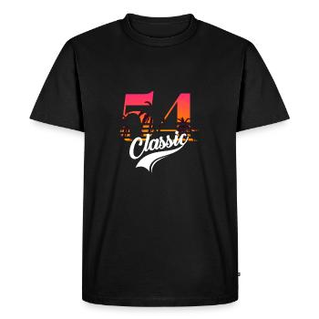 Vintage 1954-54e anniversaire - T-shirt Premium bio Homme - noir - Devant - Nico (187cm)