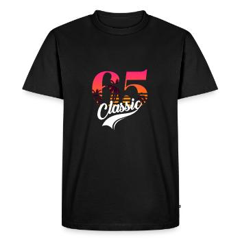 Vintage 1965-65e anniversaire - T-shirt Premium bio Homme - noir - Devant - Nico (187cm)
