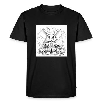 Mouse in Halloween - Costume - Men's Premium Organic T-Shirt - black - Front - Nico (187cm)