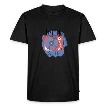 Laissez-le tourner! - T-shirt Premium bio Homme - noir - Devant - Nico (187cm)