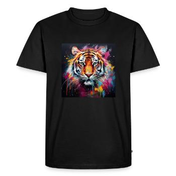 Tiger Tiger! - Men's Premium Organic T-Shirt - black - Front - Nico (187cm)