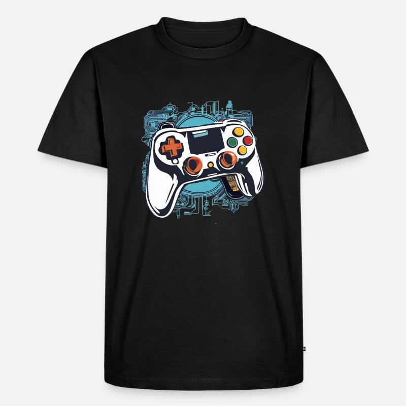 Controller - Männer Premium Bio T-Shirt - Schwarz