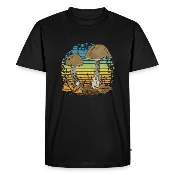 Mycètes - T-shirt Premium bio Homme - noir - Devant - Nico (187cm)