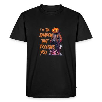 Rehaussez votre look d’Halloween avec notre Jack-O'-Lante - T-shirt Premium bio Homme - noir - Devant - Nico (187cm)
