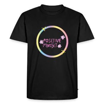 POSITIVE MINDSET - Men's Premium Organic T-Shirt - black - Front - Nico (187cm)