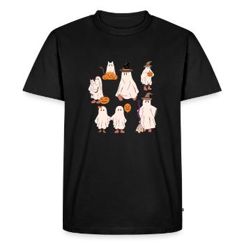 Spooky Fun - Men's Premium Organic T-Shirt - black - Front - Nico (187cm)
