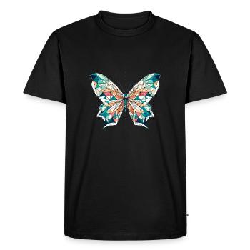 Schmetterling // Papillon - T-shirt Premium bio Homme - noir - Devant - Nico (187cm)