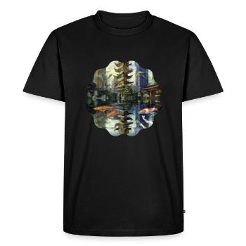 Paysage - T-shirt Premium bio Homme - noir - Devant - Nico (187cm)