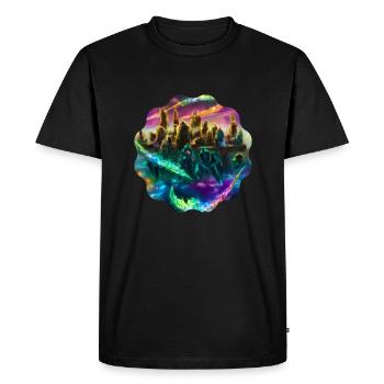 Paysage - T-shirt Premium bio Homme - noir - Devant - Nico (187cm)