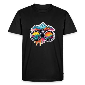 Binoculars / Observation / Observation / Adventure - Men's Premium Organic T-Shirt - black - Front - Nico (187cm)