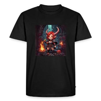 Sorcière Magie Conte de Fées Fille - T-shirt Premium bio Homme - noir - Devant - Nico (187cm)