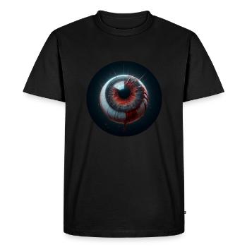ŒIL, Fantôme, Peur, Horrible, Cauchemar, Magie Noire - T-shirt Premium bio Homme - noir - Devant - Nico (187cm)