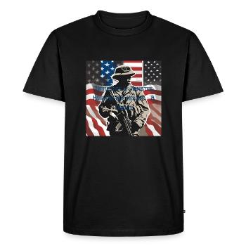 Veterans, veterans, armistice. - Men's Premium Organic T-Shirt - black - Front - Nico (187cm)