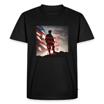 Veterans, veterans, armistice. - Men's Premium Organic T-Shirt - black - Front - Nico (187cm)
