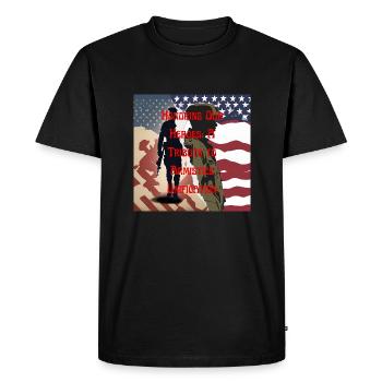 Veterans, veterans, armistice. - Men's Premium Organic T-Shirt - black - Front - Nico (187cm)