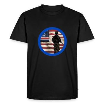 Veteran, Veteran, Armistice, Military. - Men's Premium Organic T-Shirt - black - Front - Nico (187cm)