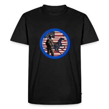 Vétérans,ancien combattant,armistice,us army,navy, - T-shirt Premium bio Homme - noir - Devant - Nico (187cm)