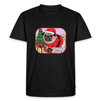 Carlin Noël - T-shirt Premium bio Homme - noir - Devant - Nico (187cm)
