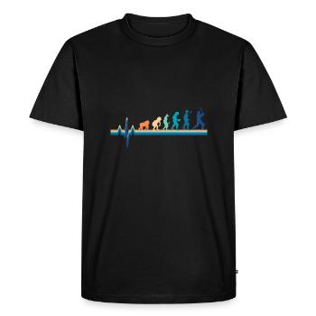 Evolution heartbeat cricket - retro cricket - Men's Premium Organic T-Shirt - black - Front - Nico (187cm)