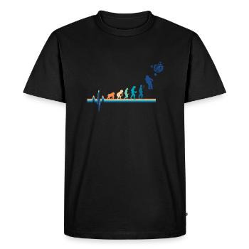 Evolution Astronaut Heartbeat - Men's Premium Organic T-Shirt - black - Front - Nico (187cm)