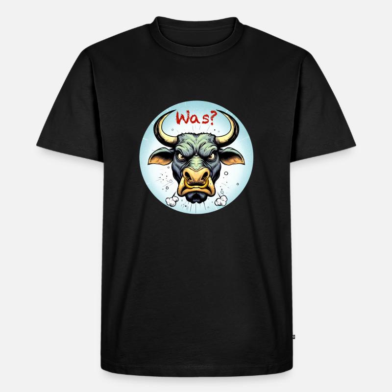 Wütender Stier - Männer Premium Bio T-Shirt - Schwarz