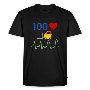 conducteur de chariot élévateur - T-shirt Premium bio Homme - noir - Devant - Nico (187cm)