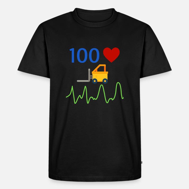 Gabelstaplerfahrer - Männer Premium Bio T-Shirt - Schwarz
