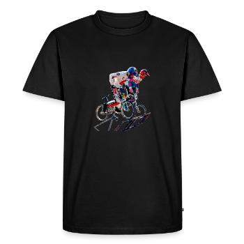 bmx - T-shirt Premium bio Homme - noir - Devant - Nico (187cm)